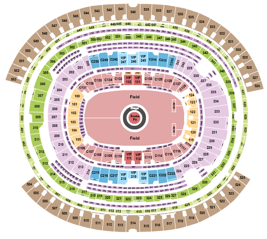 SoFi Stadium Metallica Seating Chart